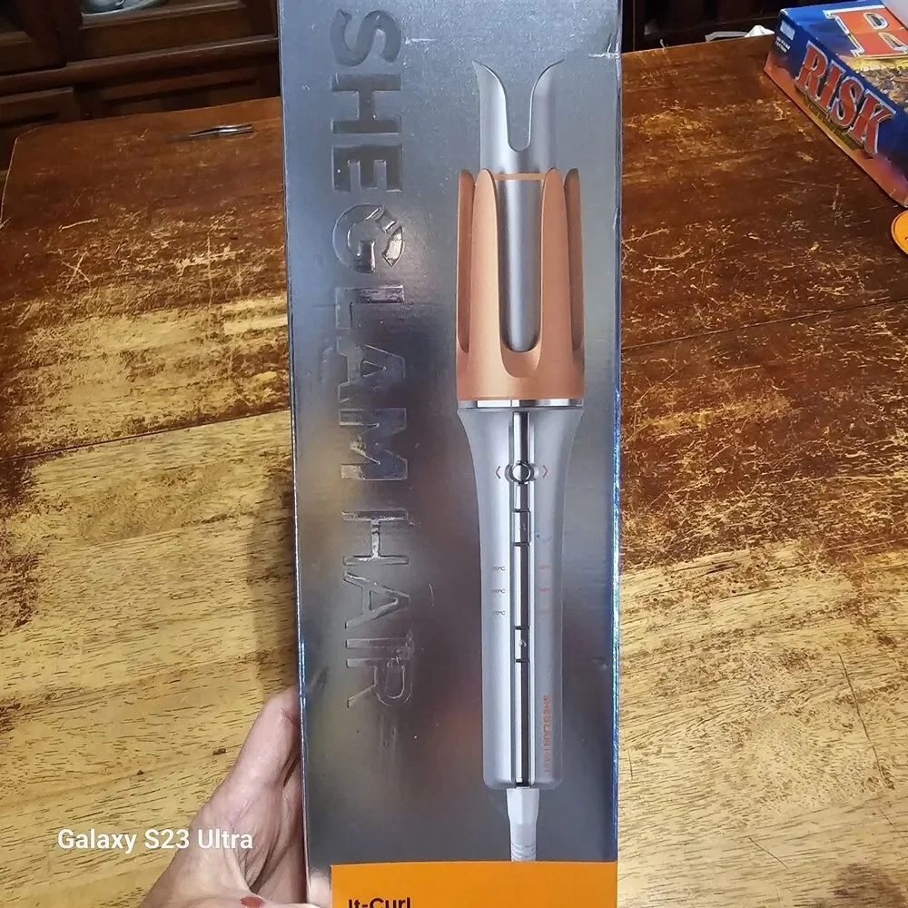 SHEGLAM Automatic Curling Iron 1 ¼ inch with 3 Temperatures Fast Heating, 2-Way